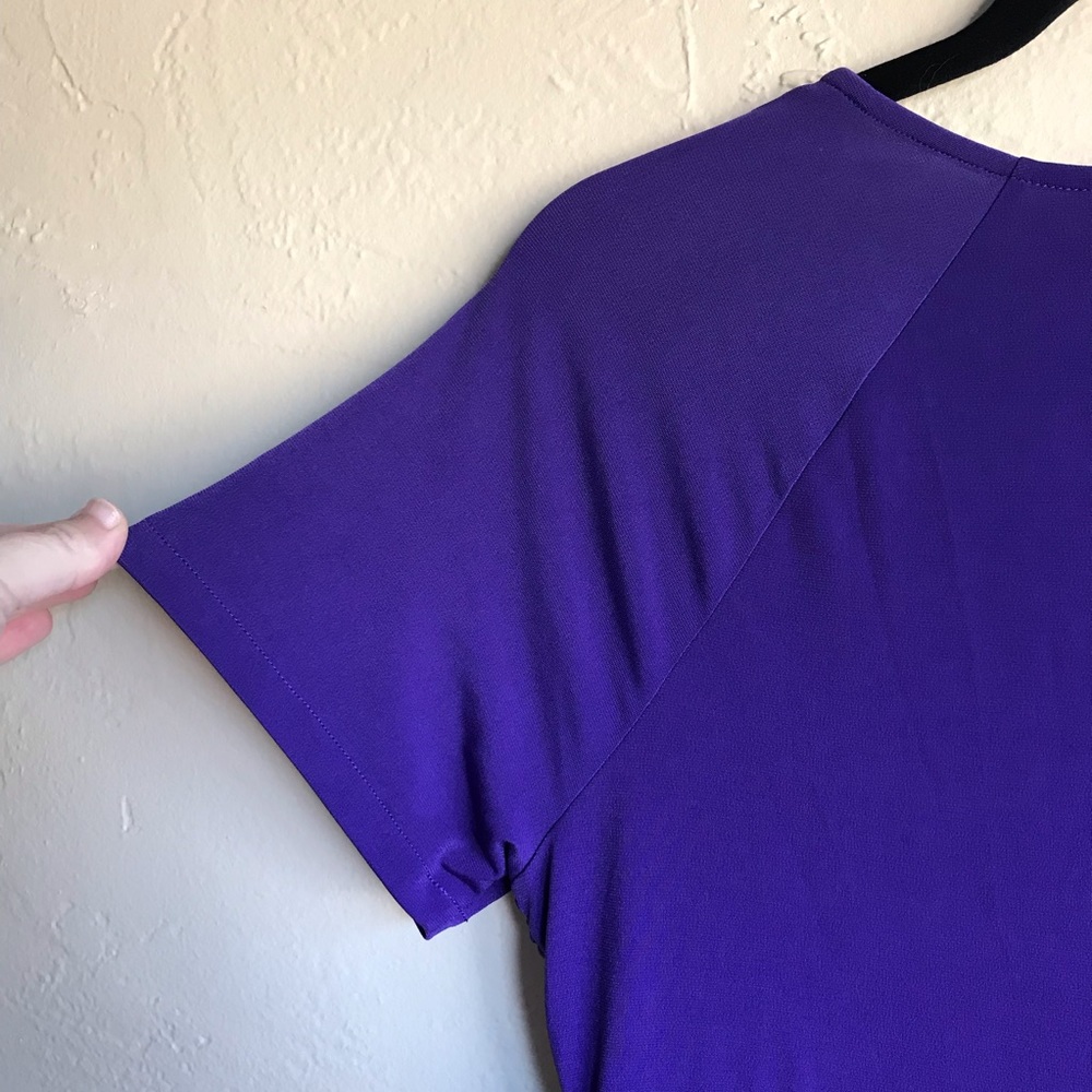 Daisy Fuentes Purple Ruched Blouse - Picture 6 of 6
